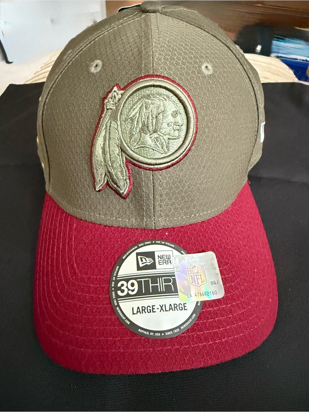 New Era 39THIRTY Two-Tone Team Cap - Olive & Burgundy Washington